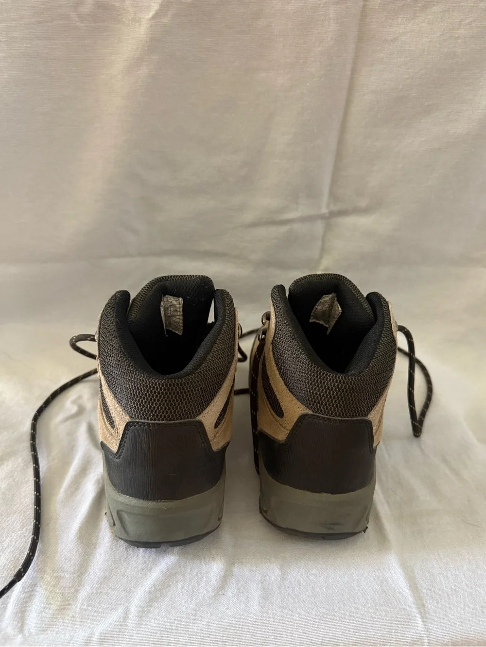 Kids Tan and Black Outdoor Hiking Boots